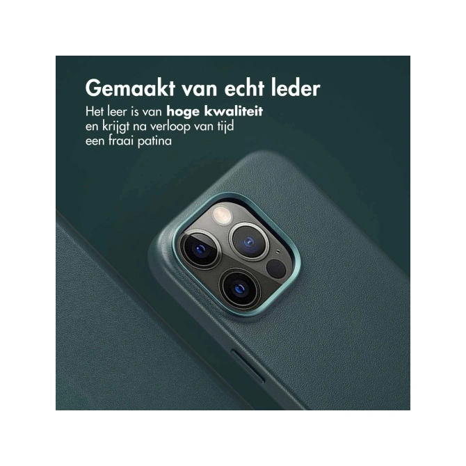 Accezz Leather Bookcase 2-in-1 met MagSafe Apple iPhone 14 Pro - Cedar Green