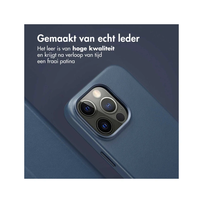 Accezz Leather Bookcase 2-in-1 met MagSafe Apple iPhone 14 Pro - Nightfall Blue