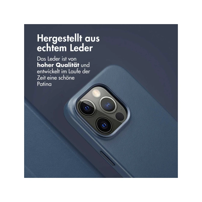 Accezz Leather Bookcase 2-in-1 met MagSafe Apple iPhone 14 Pro - Nightfall Blue