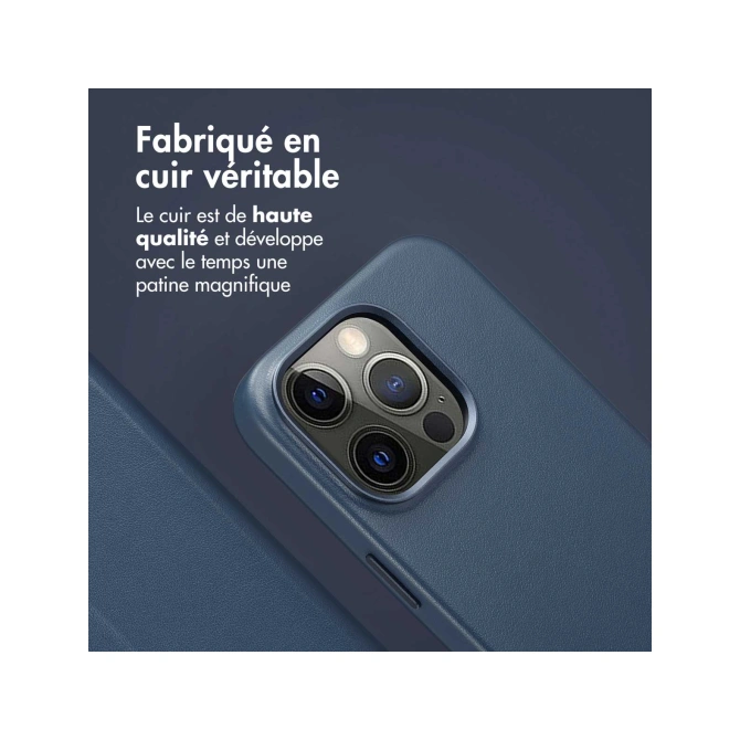 Accezz Leather Bookcase 2-in-1 met MagSafe Apple iPhone 14 Pro - Nightfall Blue