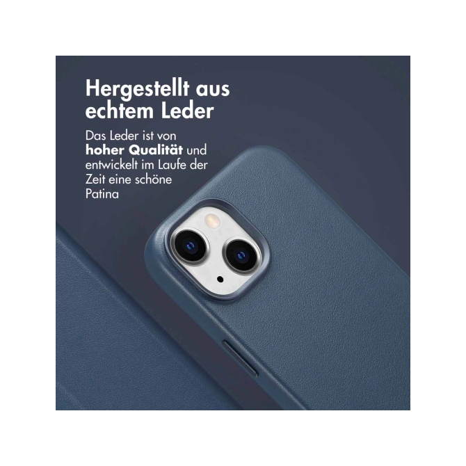 Accezz Leather Bookcase 2-in-1 met MagSafe Apple iPhone 15 - Nightfall Blue