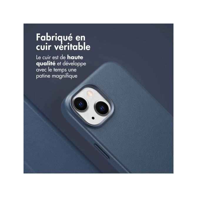 Accezz Leather Bookcase 2-in-1 met MagSafe Apple iPhone 15 - Nightfall Blue