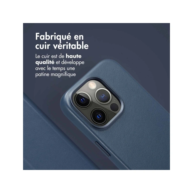 Accezz Leather Bookcase 2-in-1 met MagSafe Apple iPhone 15 Pro - Nightfall Blue