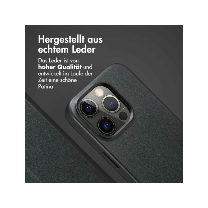Accezz Leather Bookcase 2-in-1 met MagSafe Apple iPhone 15 Pro - Onyx Black
