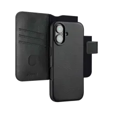 Accezz Leather Bookcase 2-in-1 met MagSafe Apple iPhone 16 - Onyx Black Accezz Leather Bookcase 2-in-1 met MagSafe Apple iPhone 16 - Onyx Black