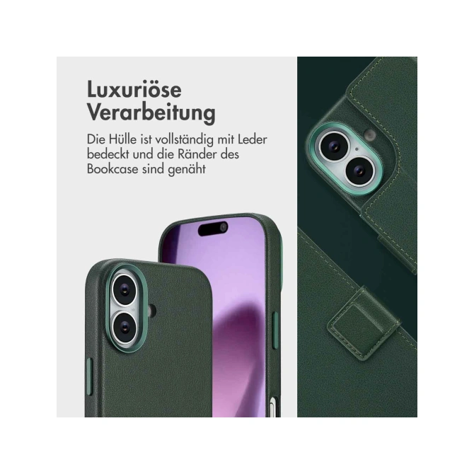 Accezz Leather Bookcase 2-in-1 met MagSafe Apple iPhone 17 - Cedar Green