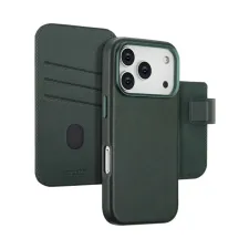 Accezz Leather Bookcase 2-in-1 met MagSafe Apple iPhone 17 Pro - Cedar Green Accezz Leather Bookcase 2-in-1 met MagSafe Apple iPhone 17 Pro - Cedar Green
