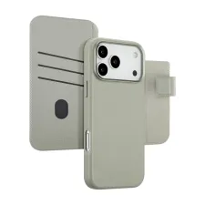 Accezz Leather Bookcase 2-in-1 met MagSafe Apple iPhone 17 Pro Max - Light Grey Accezz Leather Bookcase 2-in-1 met MagSafe Apple iPhone 17 Pro Max - Light Grey