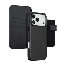 Accezz Leather Bookcase 2-in-1 met MagSafe Apple iPhone 17 Pro Max - Onyx Black Accezz Leather Bookcase 2-in-1 met MagSafe Apple iPhone 17 Pro Max - Onyx Black