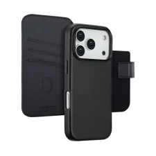 Accezz Leather Bookcase 2-in-1 met MagSafe Apple iPhone 17 Pro - Onyx Black Accezz Leather Bookcase 2-in-1 met MagSafe Apple iPhone 17 Pro - Onyx Black