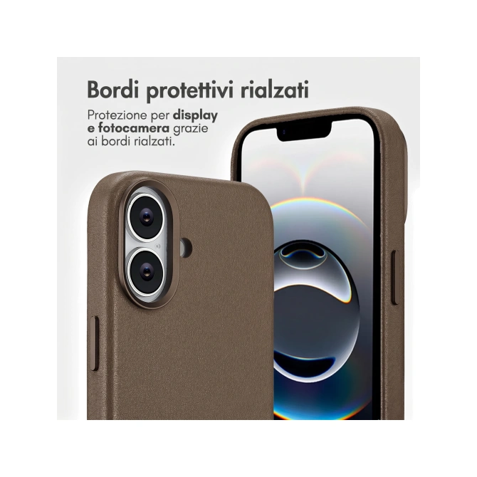 Accezz Leather Bookcase 2-in-1 met MagSafe Apple iPhone 17e / 16e - Coffee Brown