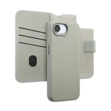 Accezz Leather Bookcase 2-in-1 met MagSafe Apple iPhone 17e / 16e - Light Grey Accezz Leather Bookcase 2-in-1 met MagSafe Apple iPhone 17e / 16e - Light Grey
