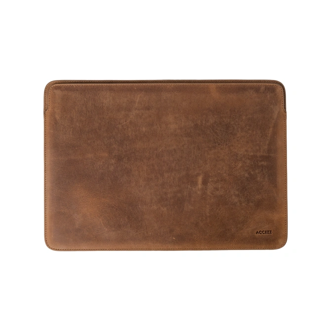 Accezz Leather Laptop hoes Apple MacBook 15 inch - Laptopsleeve - Cognac