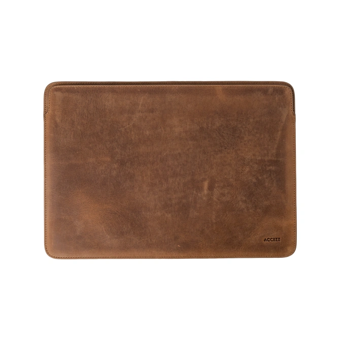 Accezz Leather Laptop hoes Apple MacBook 15 inch - Laptopsleeve - Cognac