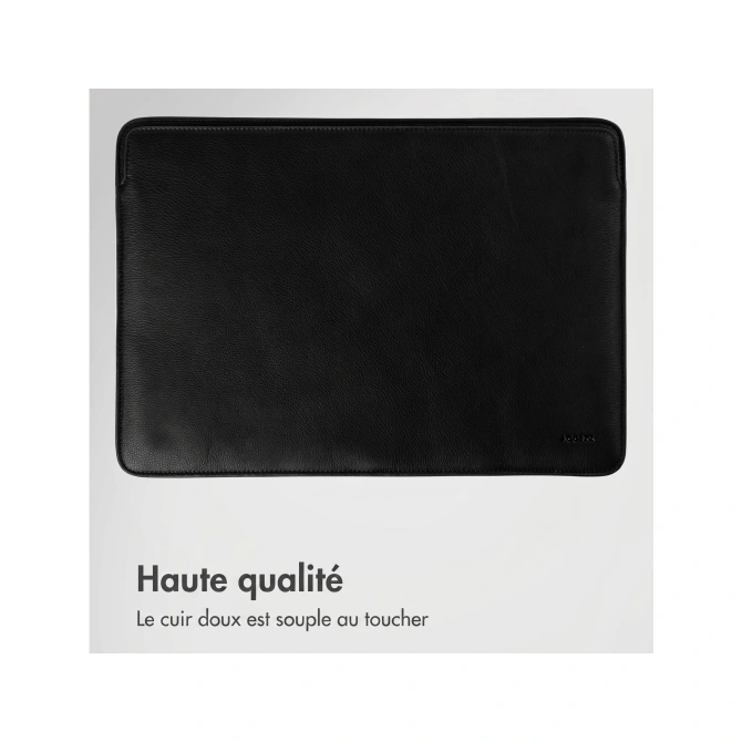 Accezz Leather Laptop hoes Apple MacBook 15 inch - Laptopsleeve - Zwart