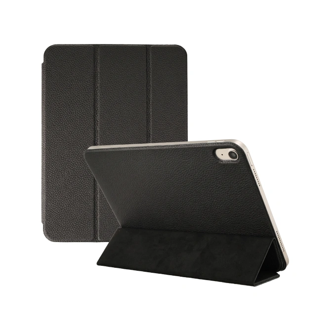 Accezz Leather Trifold Bookcase Apple iPad 11 (2025) 11 inch A16 / iPad 10 (2022) 10.9 inch - Zwart