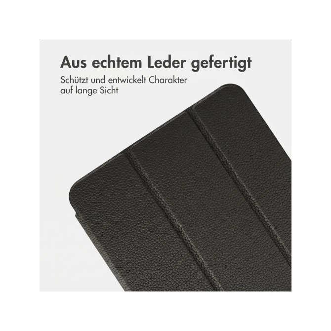 Accezz Leather Trifold Bookcase Apple iPad 11 (2025) 11 inch A16 / iPad 10 (2022) 10.9 inch - Zwart