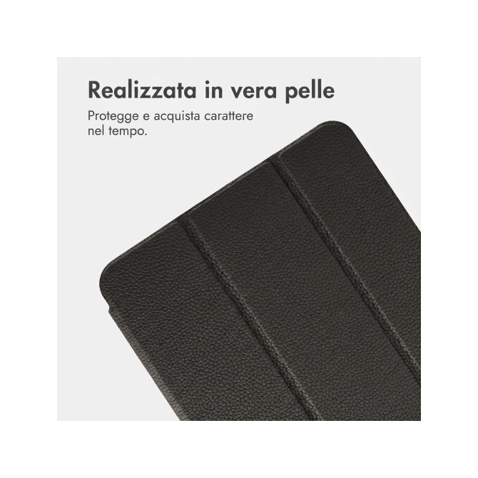 Accezz Leather Trifold Bookcase Apple iPad 11 (2025) 11 inch A16 / iPad 10 (2022) 10.9 inch - Zwart
