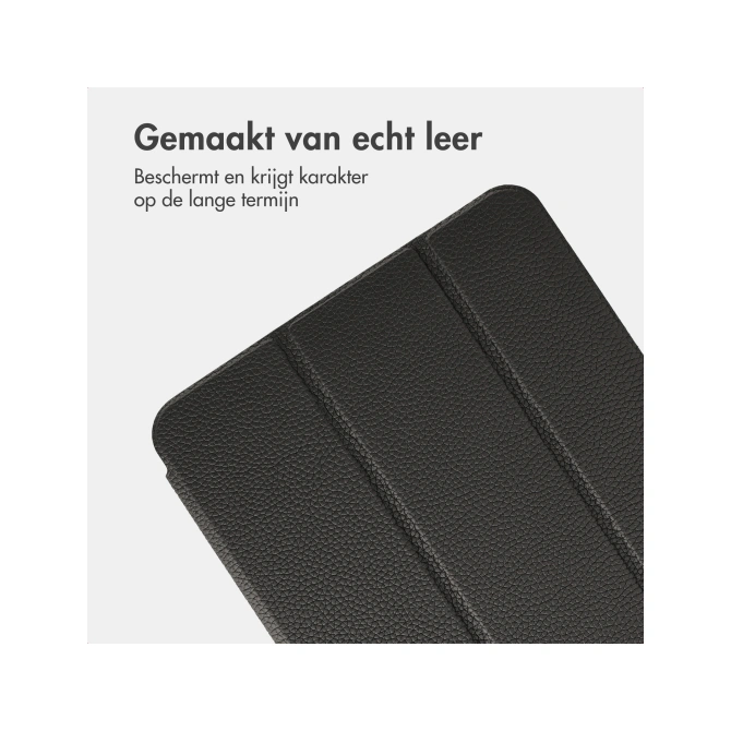Accezz Leather Trifold Bookcase Apple iPad 11 (2025) 11 inch A16 / iPad 10 (2022) 10.9 inch - Zwart
