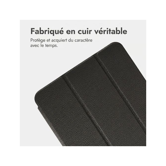 Accezz Leather Trifold Bookcase Apple iPad Pro 13 (2025) M5 / (2024) M4 - Zwart
