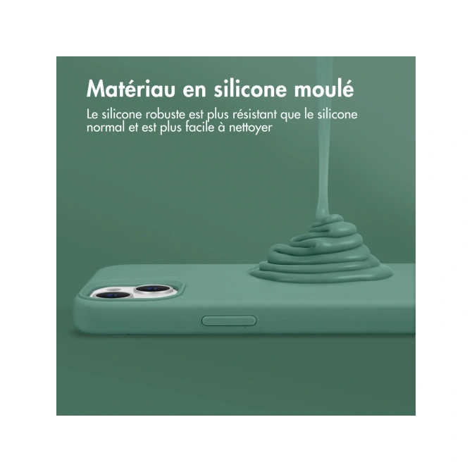 Accezz Liquid Silicone Backcover Apple iPhone 11 - Donkergroen