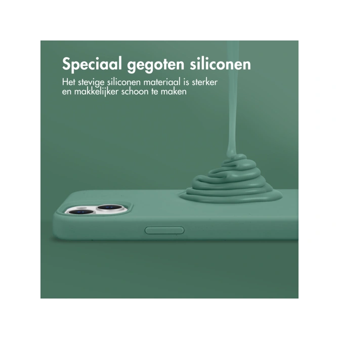 Accezz Liquid Silicone Backcover Apple iPhone 11 - Donkergroen