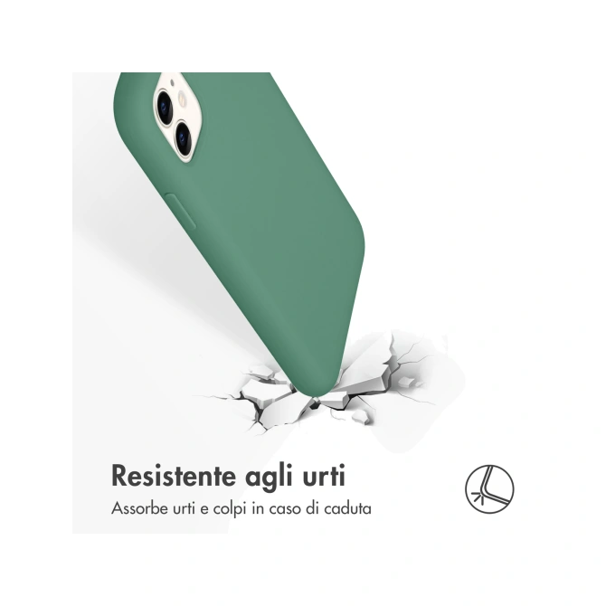 Accezz Liquid Silicone Backcover Apple iPhone 11 - Donkergroen