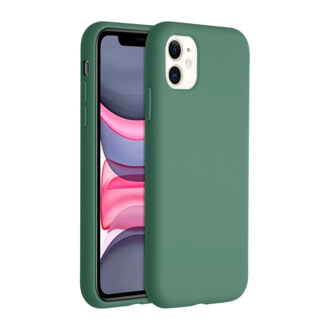 Accezz Liquid Silicone Backcover Apple iPhone 11 - Donkergroen