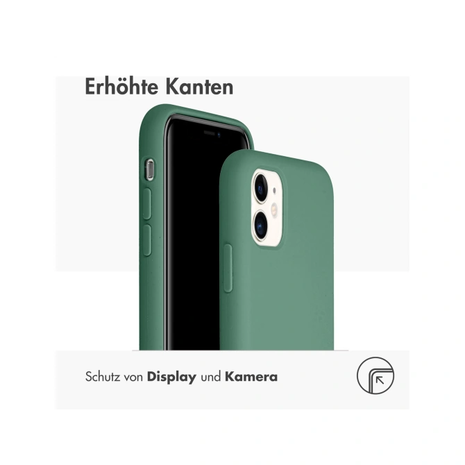 Accezz Liquid Silicone Backcover Apple iPhone 11 - Donkergroen
