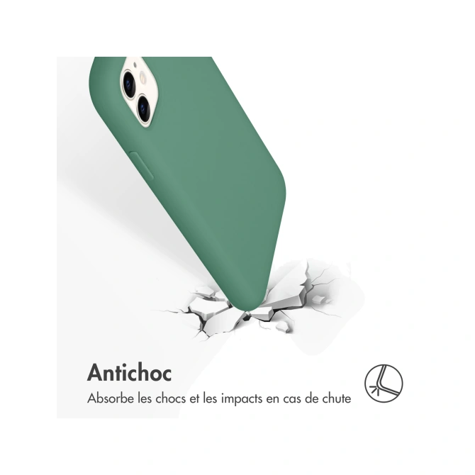 Accezz Liquid Silicone Backcover Apple iPhone 11 - Donkergroen