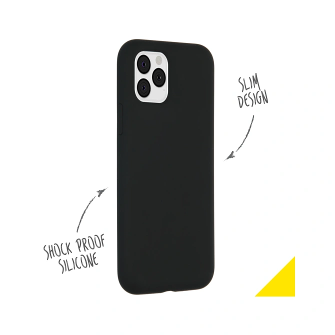 Accezz Liquid Silicone Backcover Apple iPhone 11 Pro - Zwart