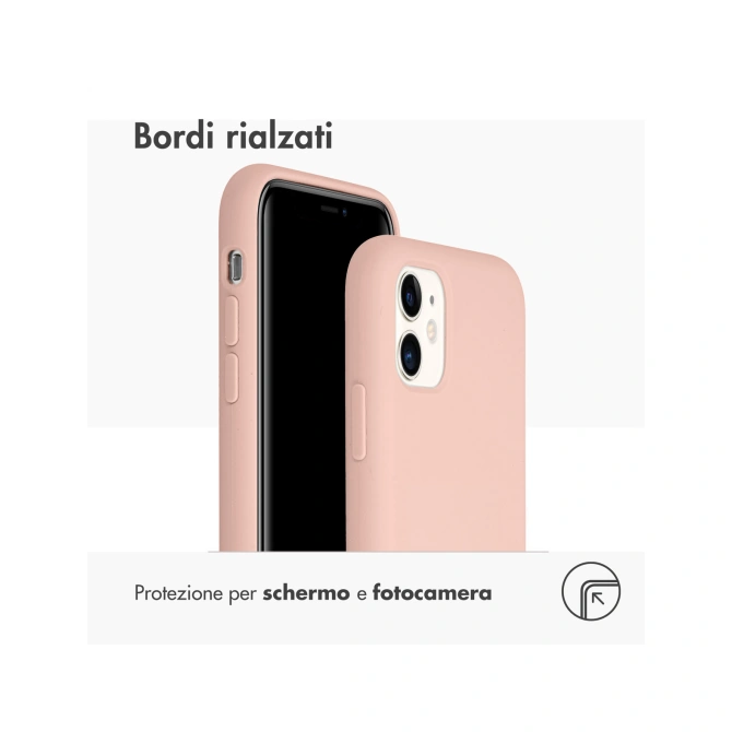 Accezz Liquid Silicone Backcover Apple iPhone 11 - Roze