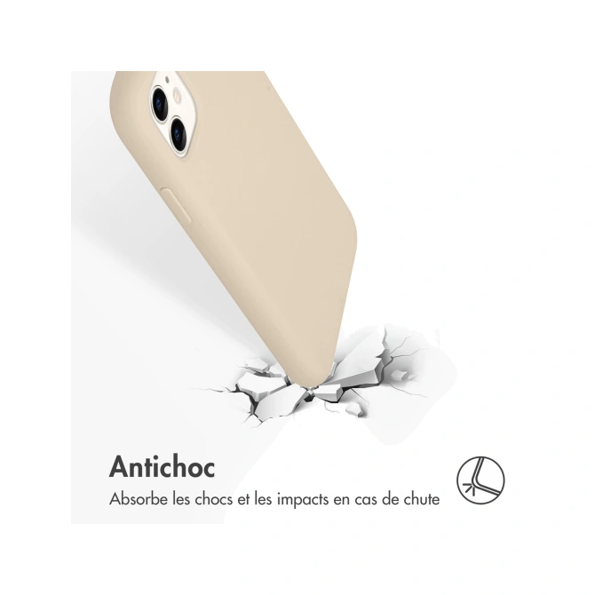 Accezz Liquid Silicone Backcover Apple iPhone 11 - Stone