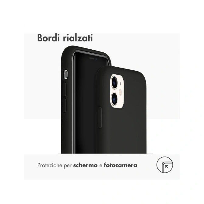 Accezz Liquid Silicone Backcover Apple iPhone 11 - Zwart