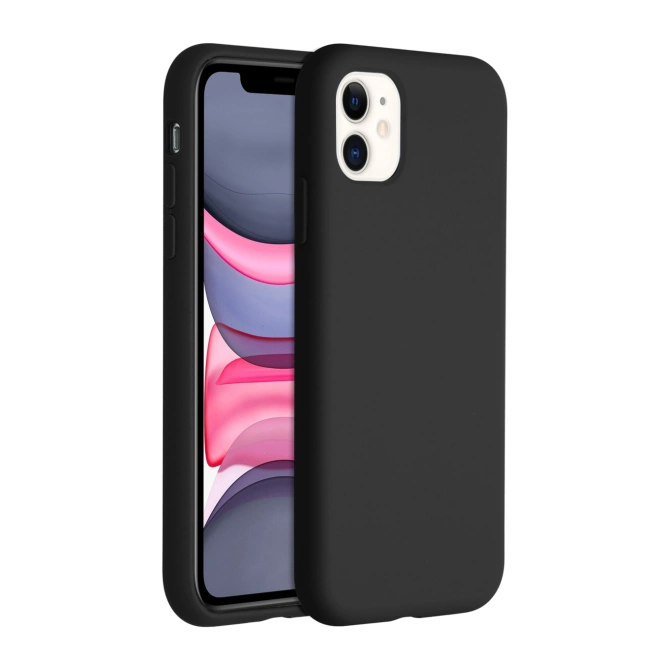 Accezz Liquid Silicone Backcover Apple iPhone 11 - Zwart