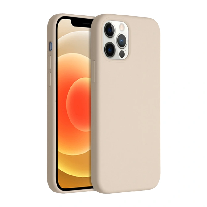 Accezz Liquid Silicone Backcover Apple iPhone 12 (Pro) - Stone
