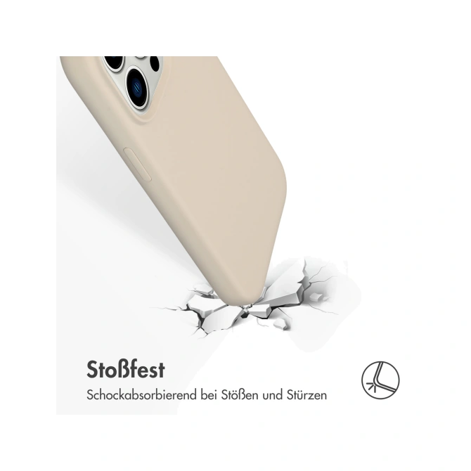 Accezz Liquid Silicone Backcover Apple iPhone 14 Pro - Stone