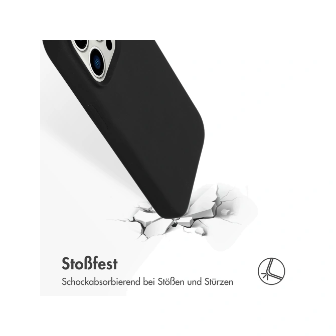 Accezz Liquid Silicone Backcover Apple iPhone 14 Pro - Zwart