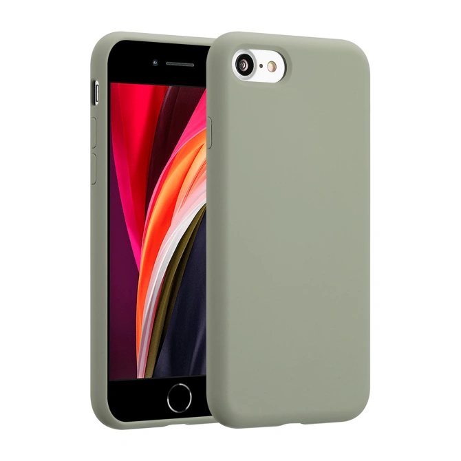 Accezz Liquid Silicone Backcover Apple iPhone SE (2022 / 2020) / 8 / 7 - Cooper Green