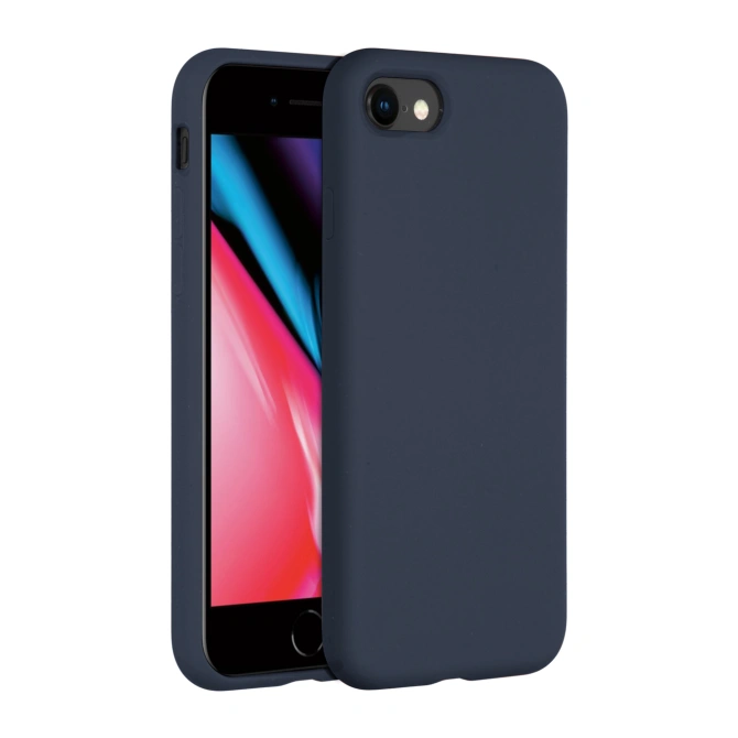 Accezz Liquid Silicone Backcover Apple iPhone SE (2022 / 2020) / 8 / 7 - Donkerblauw