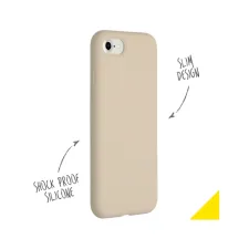 Accezz Liquid Silicone Backcover Apple iPhone SE (2022 / 2020) / 8 / 7 - Stone