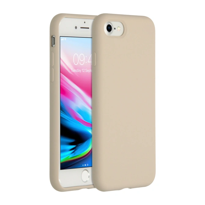 Accezz Liquid Silicone Backcover Apple iPhone SE (2022 / 2020) / 8 / 7 - Stone