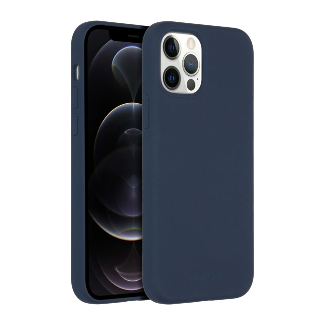 Accezz Liquid Silicone Backcover met MagSafe Apple iPhone 12 (Pro) - Donkerblauw