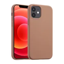 Accezz Liquid Silicone Backcover met MagSafe Apple iPhone 12 (Pro) - Lichtbruin
