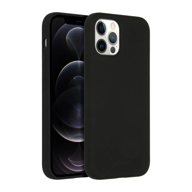 Accezz Liquid Silicone Backcover met MagSafe Apple iPhone 12 (Pro) - Zwart