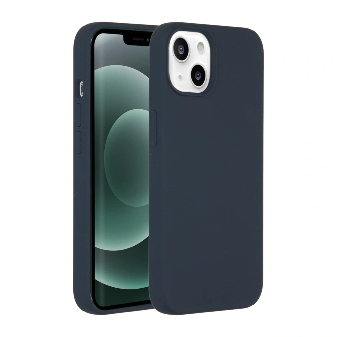 Accezz Liquid Silicone Backcover met MagSafe Apple iPhone 13 Mini - Donkerblauw
