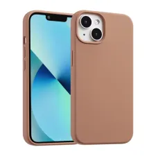 Accezz Liquid Silicone Backcover met MagSafe Apple iPhone 13 Mini - Lichtbruin