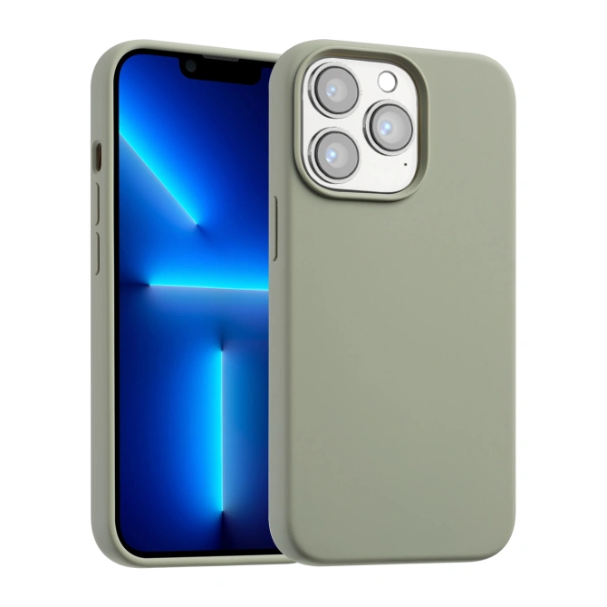 Accezz Liquid Silicone Backcover met MagSafe Apple iPhone 13 Pro - Cooper Green
