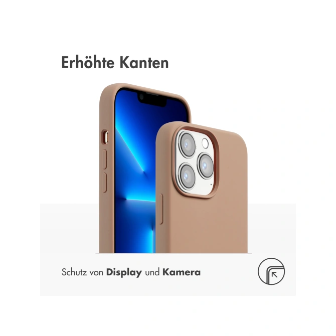 Accezz Liquid Silicone Backcover met MagSafe Apple iPhone 13 Pro - Lichtbruin