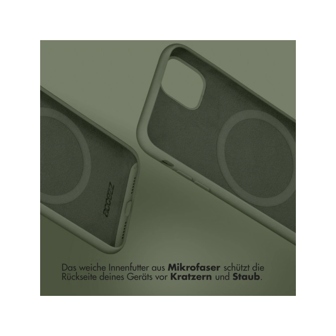 Accezz Liquid Silicone Backcover met MagSafe Apple iPhone 13 Pro Max - Cooper Green